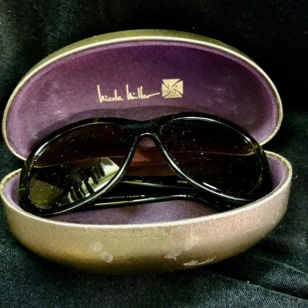 Nicole Miller Sunglasses A la Mode Black Tortoise 62 17-135mm Signature Eyewear